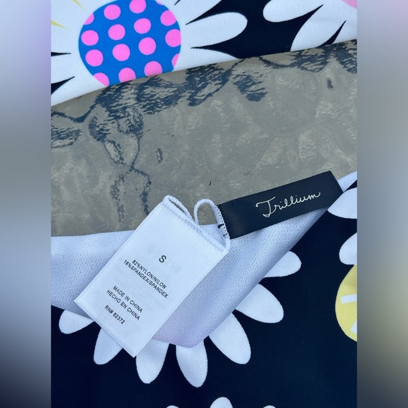 Trillium Lizzie Daisy Black High Leg Bikini Set Complete Bikini Set - Picture 3 of 10